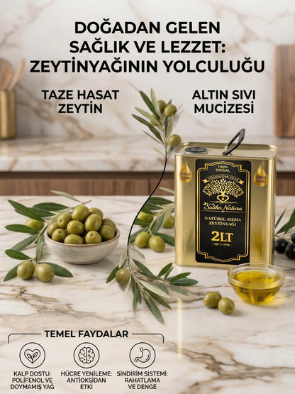 Saliha Natura™ Erken Hasat Soğuk Sıkım Zeytinyağı 2 Litre