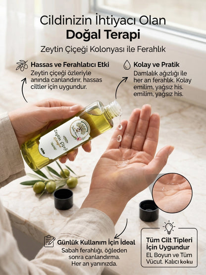 Saliha Natura™ Zeytin Çiçeği Kolonyası - 400 mL (Tazeleyici Esinti)