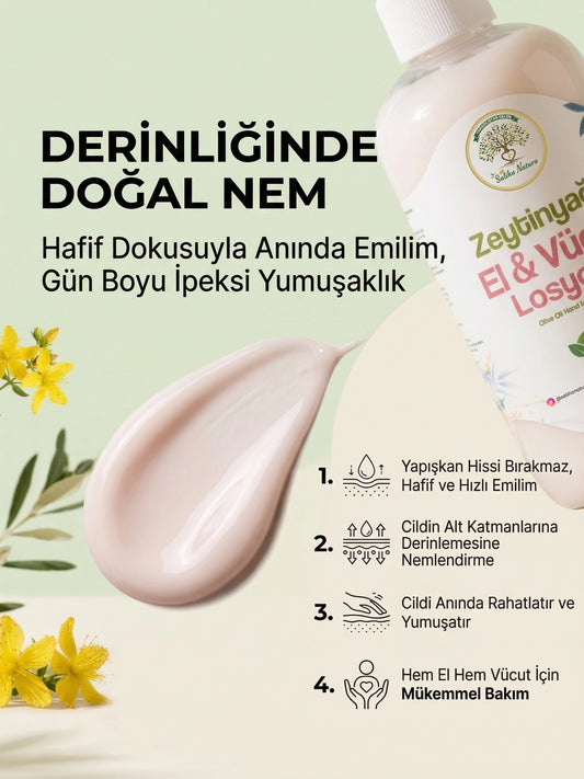 Saliha Natura™ Zeytinyağlı El & Vücut Losyonu - 250 mL